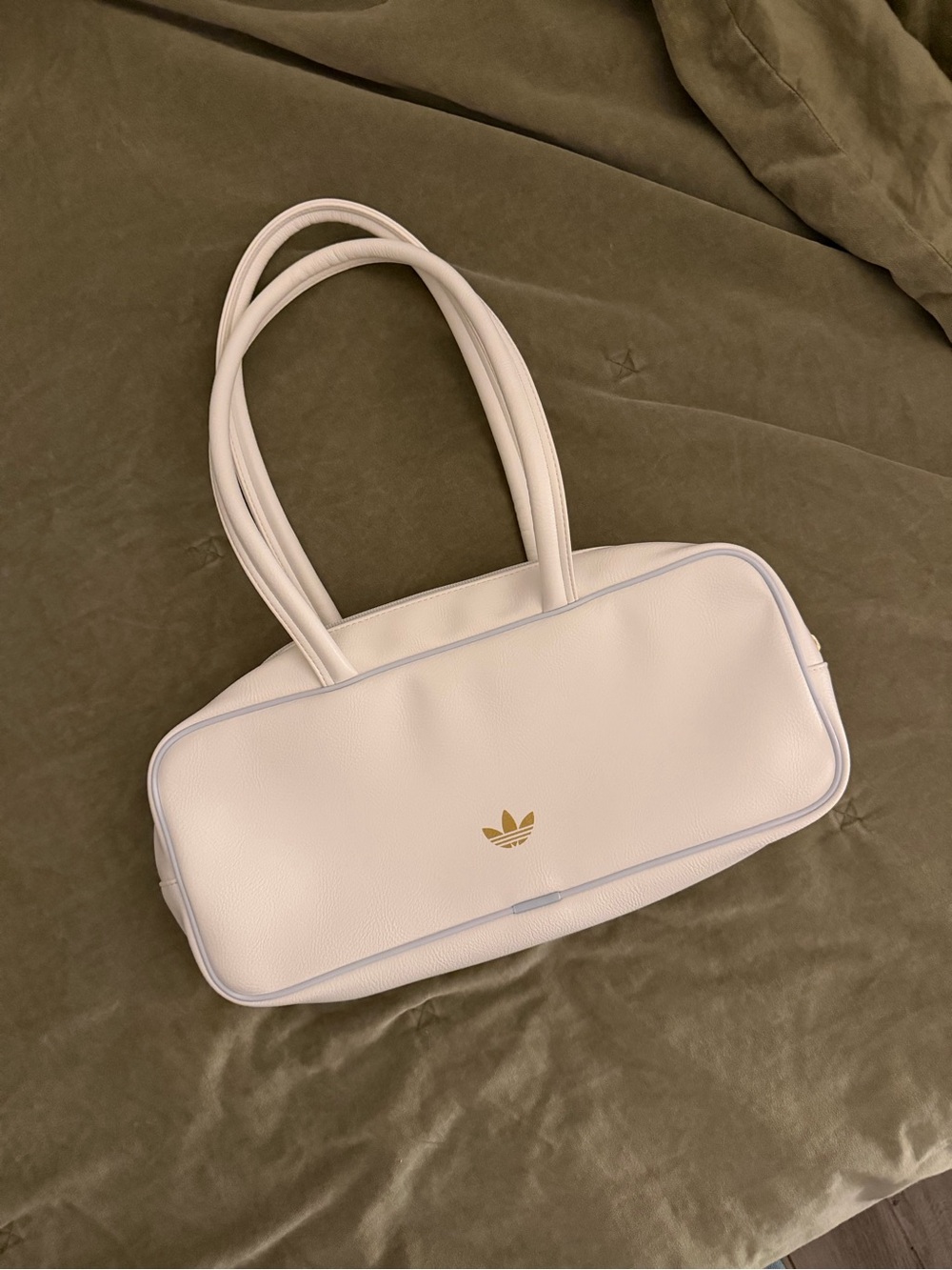 Never Used adidas Originals rectangle shoulder bag in white and light blue